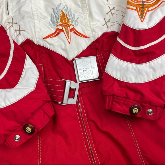 Vintage 90’s Bogner ‘Olympic Spirit’ Embroidered One-Piece Ski Suit Red Sz 8 - Picture 16 of 16